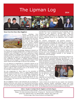 The Lipman Log Newsletter, 2014