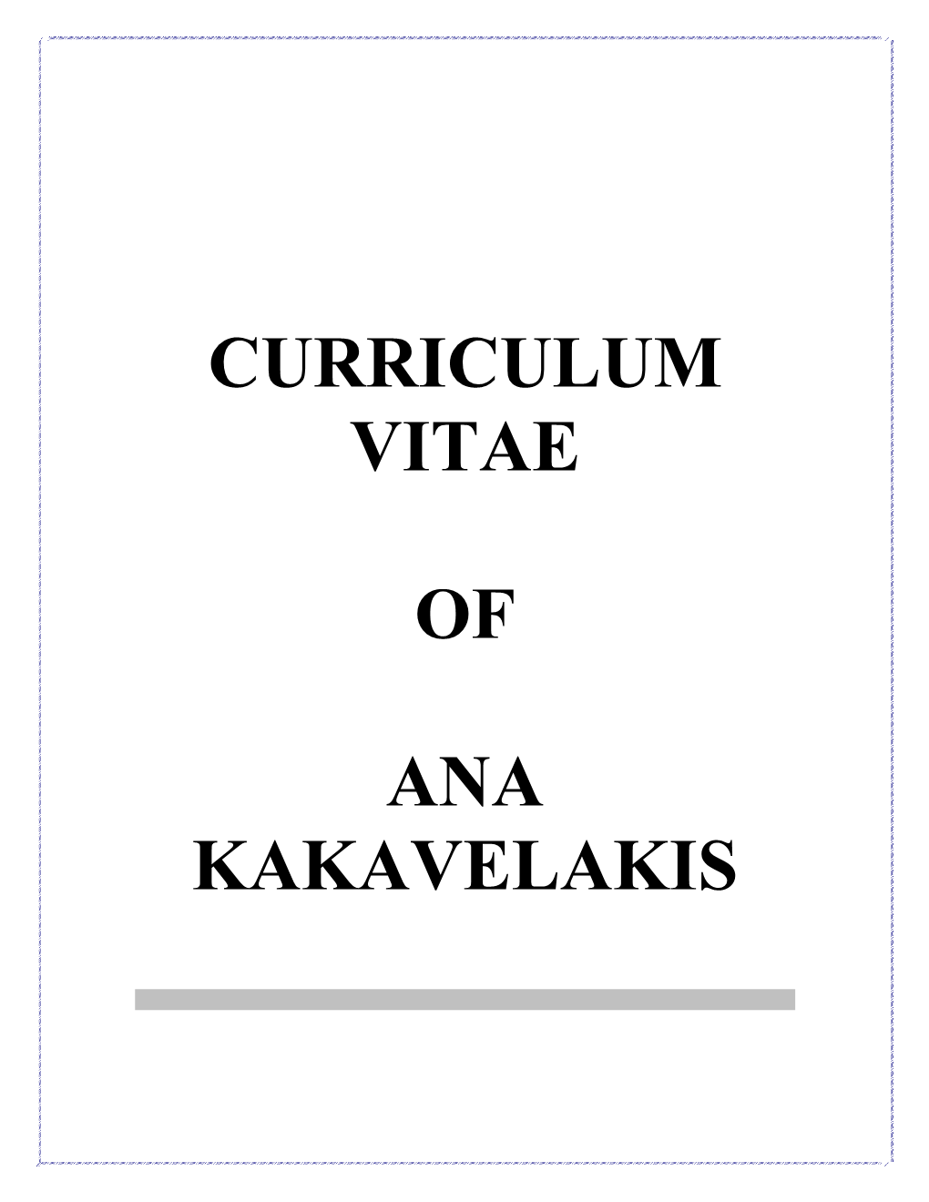 Curriculum Vitae