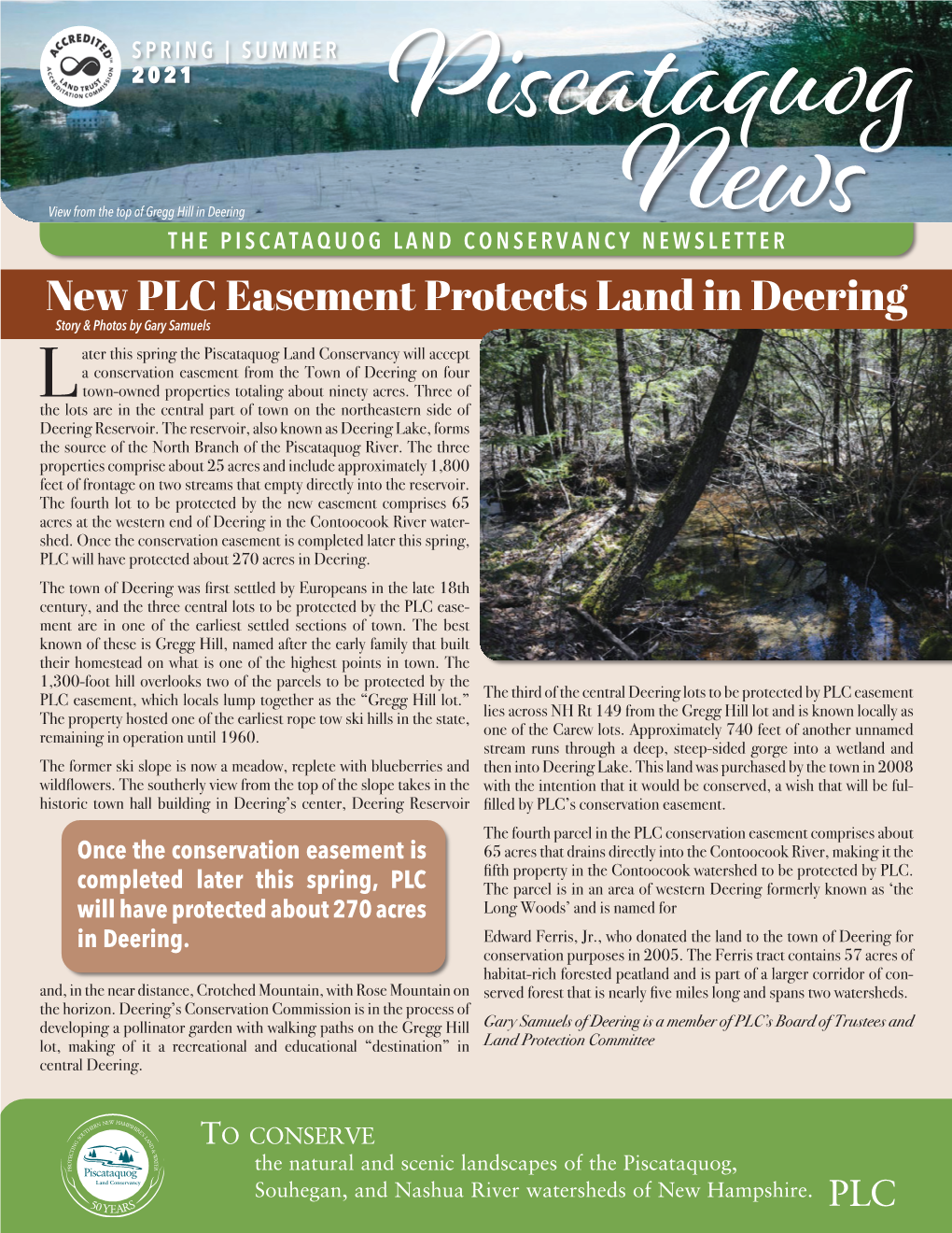 New PLC Easement Protects Land in Deering