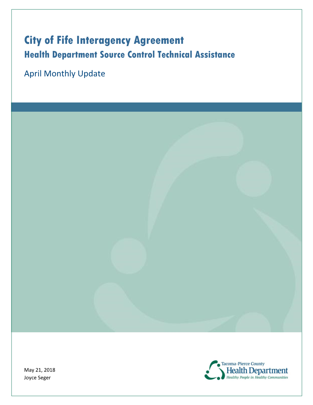 City of Fife Interagency Agreement Health Department Source Control Technical Assistance