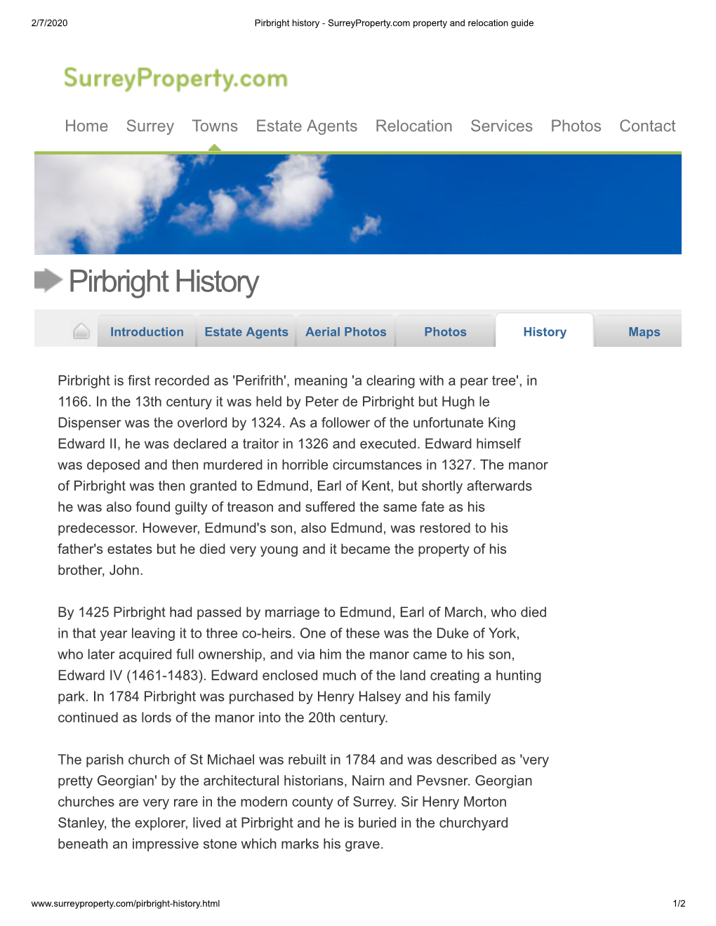 Pirbright History - Surreyproperty.Com Property and Relocation Guide