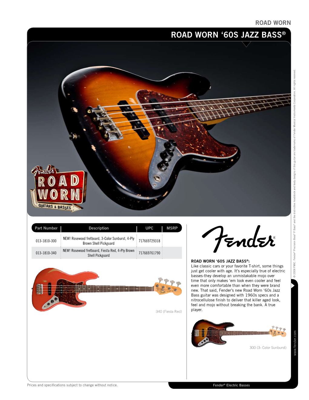 Road Worn '60S Jazz Bass®