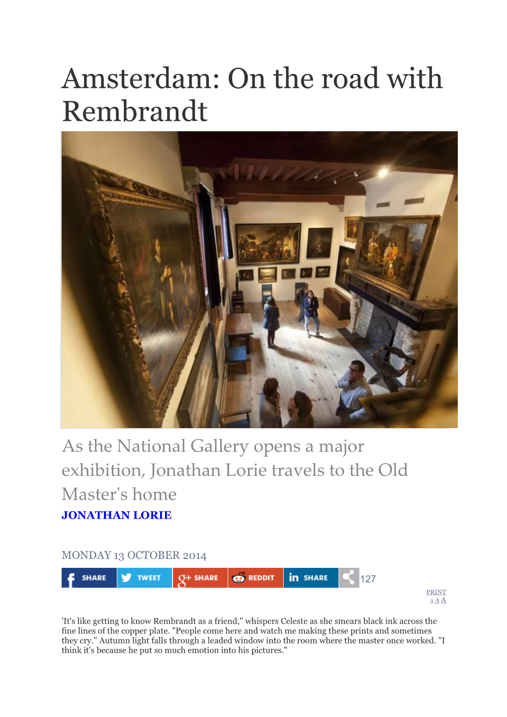 Amsterdam: on the Road with Rembrandt