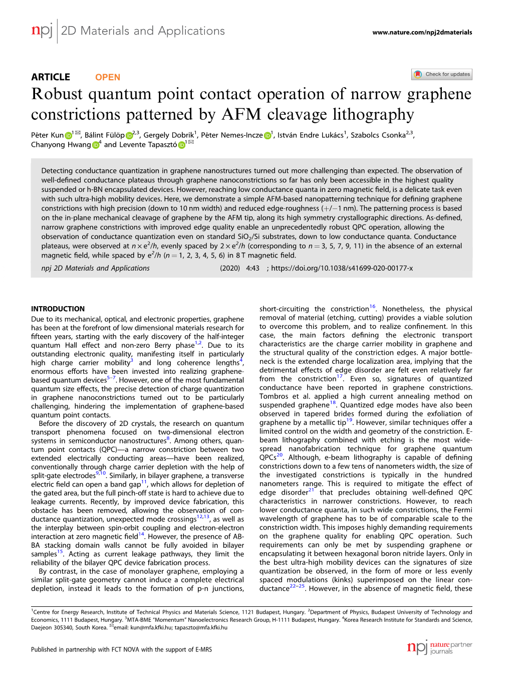 Robust Quantum Point Contact Operation of Narrow Graphene