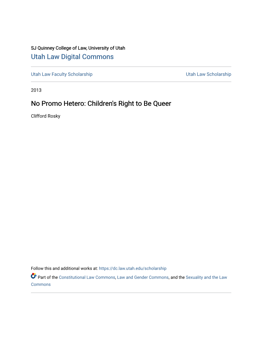 No Promo Hetero: Children's Right to Be Queer