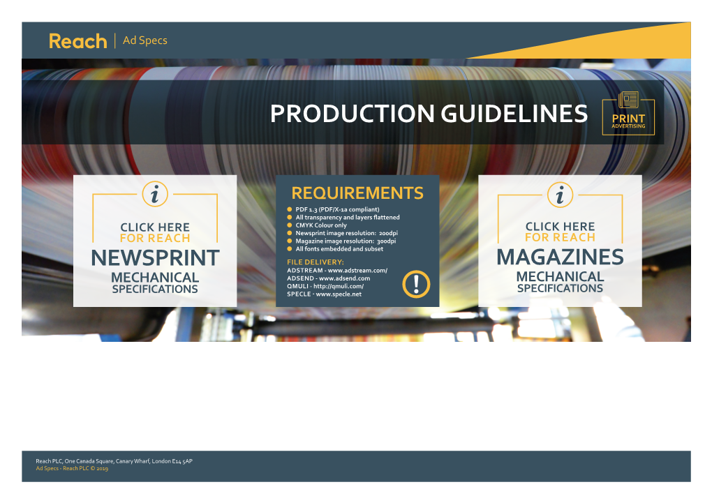 Production Guidelines Print Advertising