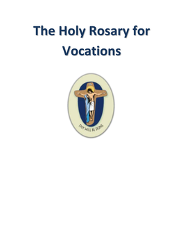 To Pray the Rosary for Vocations