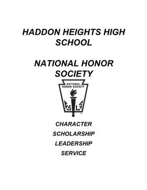 National Honor Society of Secondary Schools Is a Logical Outgrowth of the Wisdom and Experience of the Past Fifteen Or Twenty Years