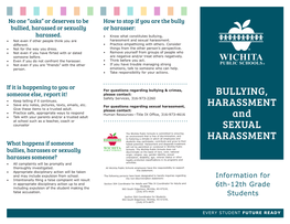 Bullying and Harassment Brochure