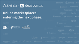 Online Marketplaces Entering the Next Phase