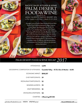 Palm Desert Food & Wine Recap 2017