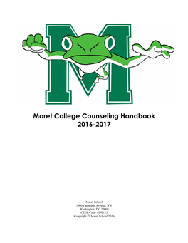 Maret College Counseling Handbook 2016-2017
