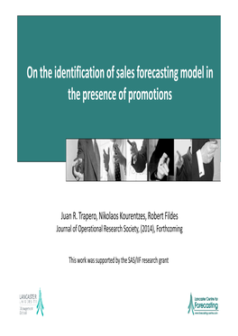 On the Identification of Sales Forecasting Model in the Presence of Promotions