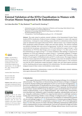 External Validation of the IOTA Classification in Women With