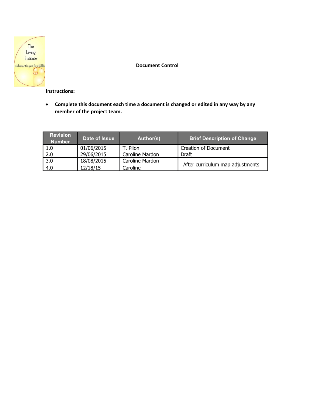 Document Control s1