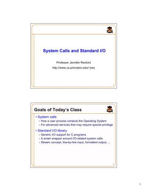 System Calls and Standard I/O