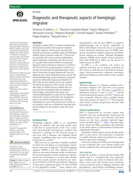 Diagnostic and Therapeutic Aspects of Hemiplegic Migraine