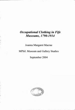Occupational Clothing in Fife Museums, 1790-1914
