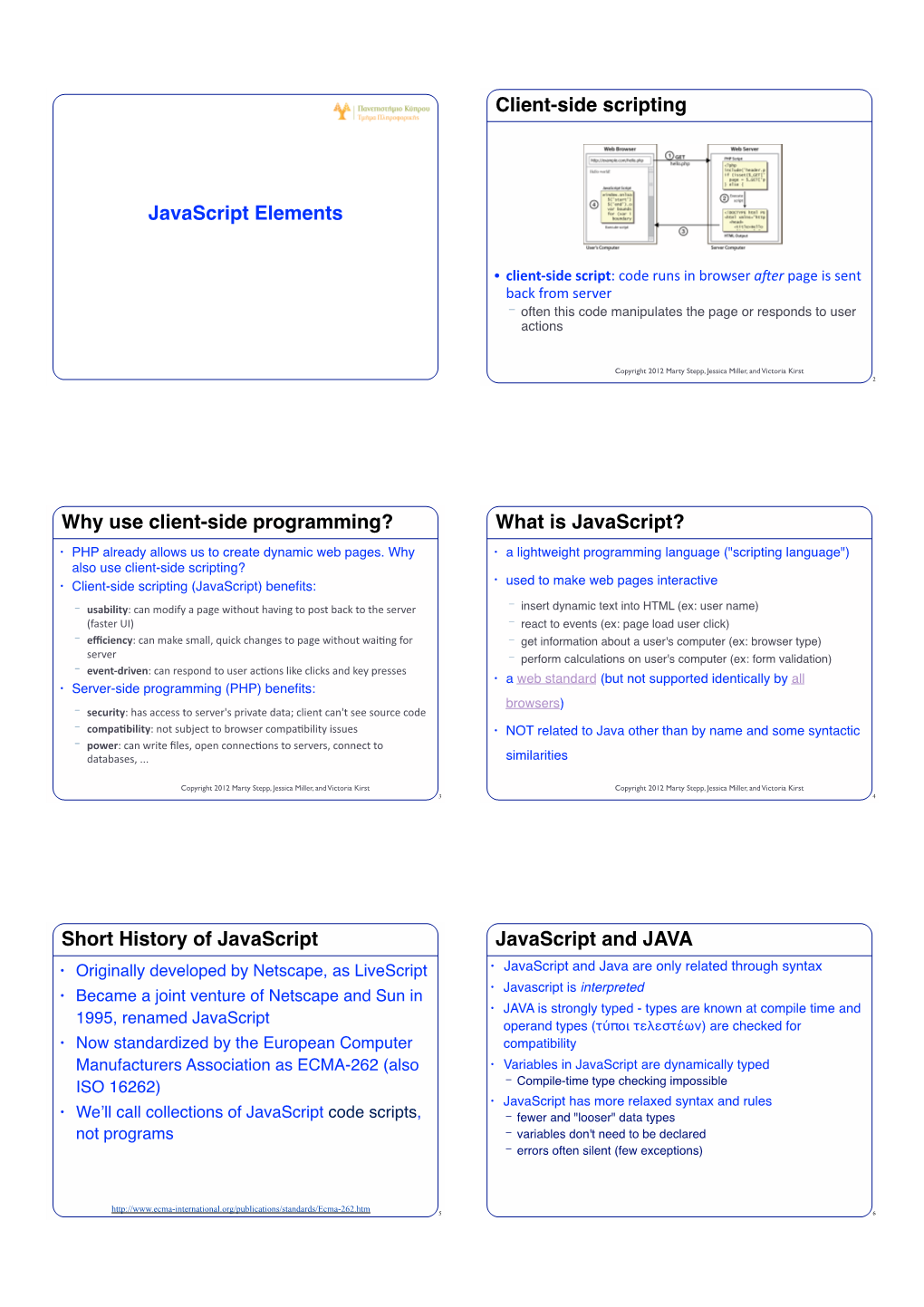 Javascript Elements Client-Side Scripting Why Use Client