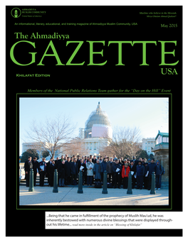 The Ahmadiyya GAZETTE Khilafat Edition USA