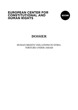 PDF Dossier: Human Rights Violations in Syria