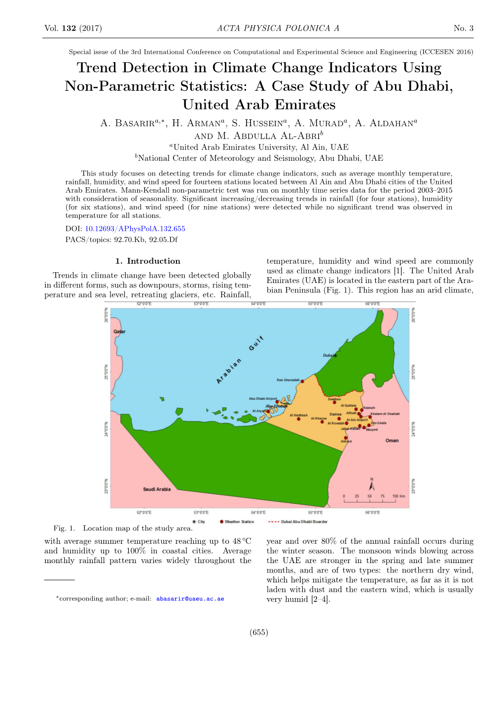 Trend Detection in Climate Change Indicators Using Non-Parametric Statistics: a Case Study of Abu Dhabi, United Arab Emirates A