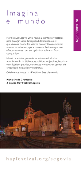 Hay Festival Segovia 2019 Reune a Escritores Y Lectores Para Dialogar