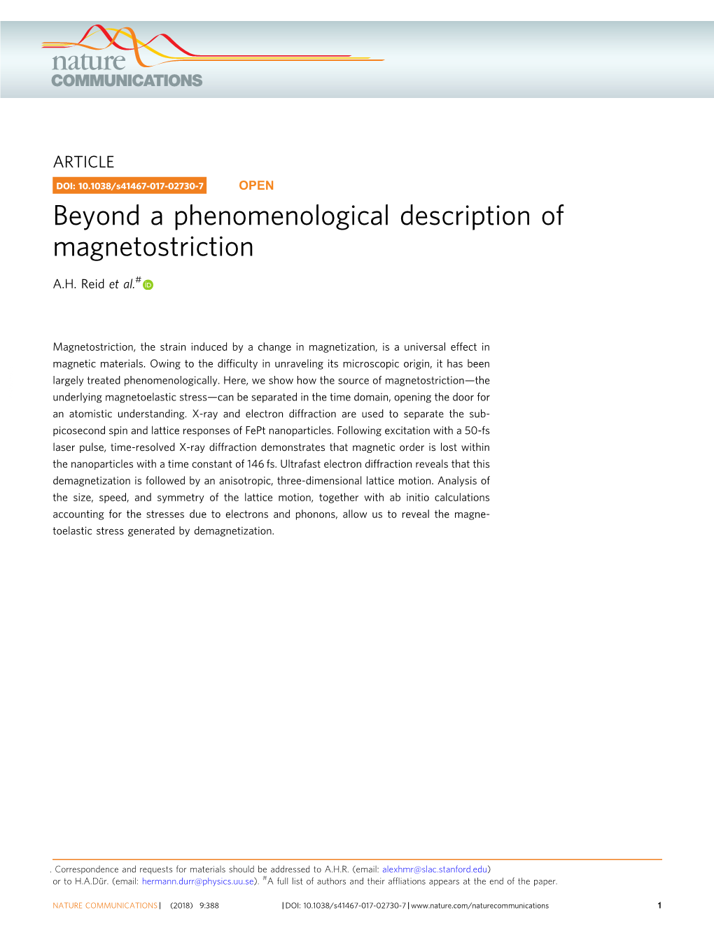 Beyond a Phenomenological Description of Magnetostriction