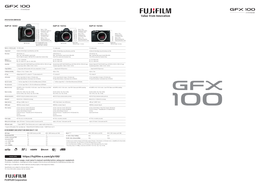 FUJIFILM GFX100 Movie Compression All Intra / Long-GOP *All Intra Can Be Used with Following Settings