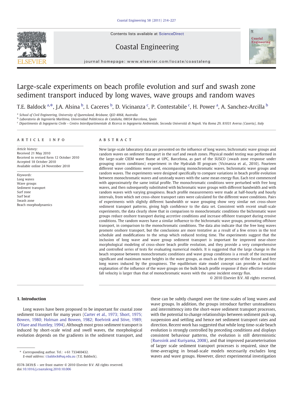 Large-Scale Experiments on Beach Profile Evolution and Surf And