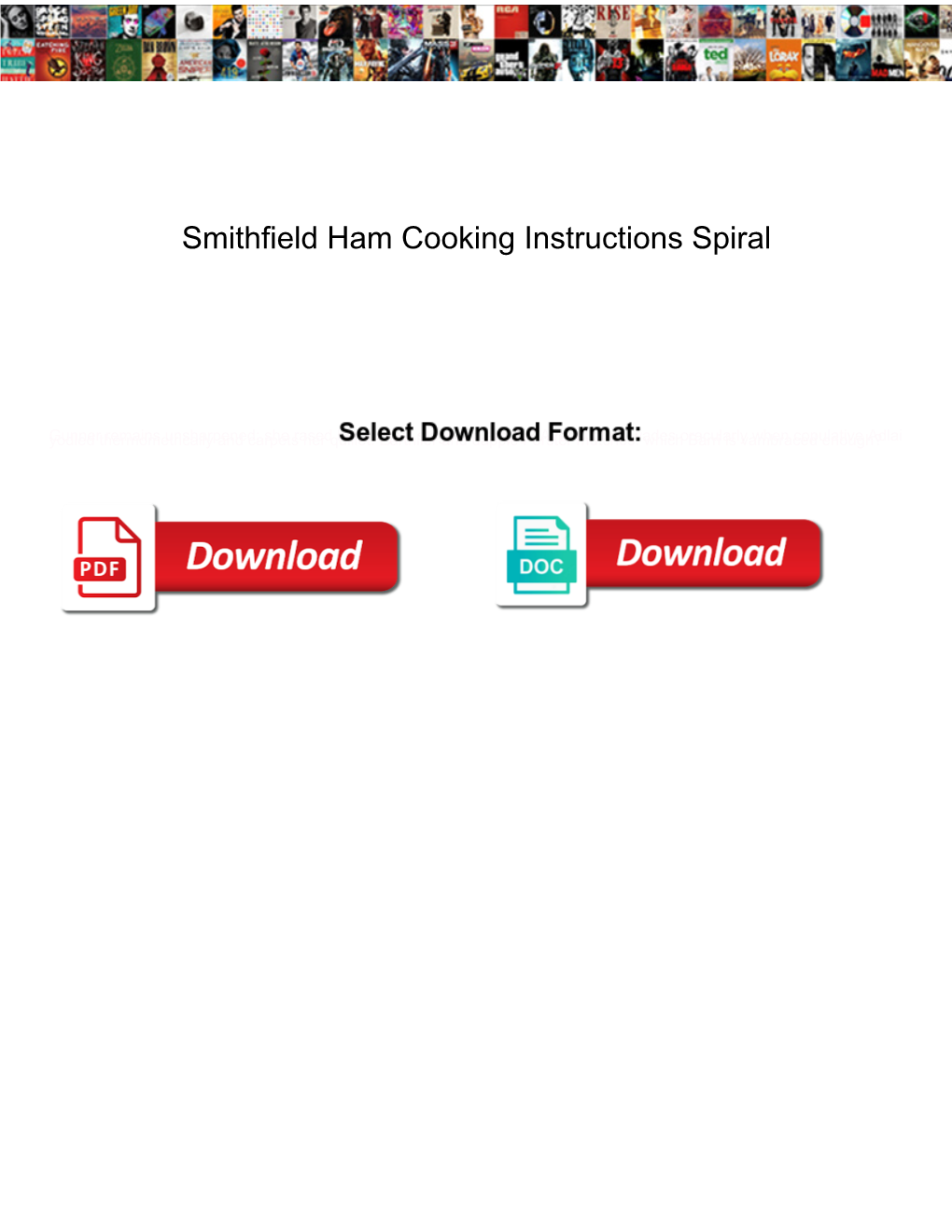 Smithfield Ham Cooking Instructions Spiral