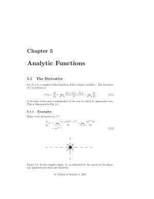Analytic Functions