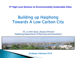 Building up Haiphong Towards a Low Carbon City