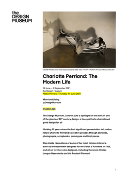 Charlotte Perriand: the Modern Life