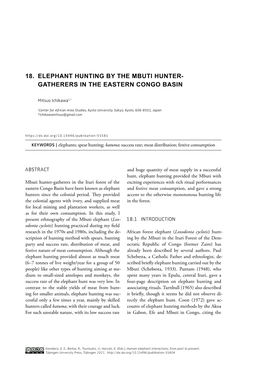 18. Elephant Hunting by the Mbuti Hunter- Gatherers in the Eastern Congo Basin
