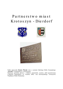 Partnerstwo Miast Krotoszyn - Dierdorf
