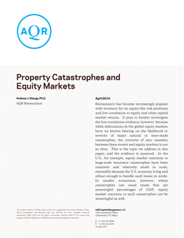 Property Catastrophes and Equity Markets