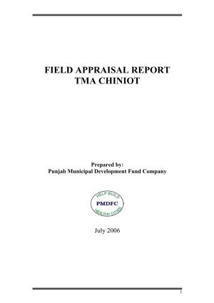 Field Appraisal Report Tma Chiniot