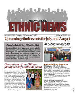 Upcoming Ethnic Events for July and August