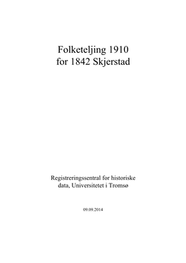 Folketeljing 1910 for 1842 Skjerstad