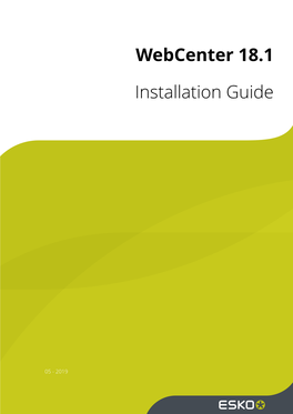 Webcenter 18.1 Installation Guide