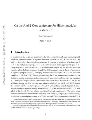 On the André-Oort Conjecture for Hilbert Modular Surfaces