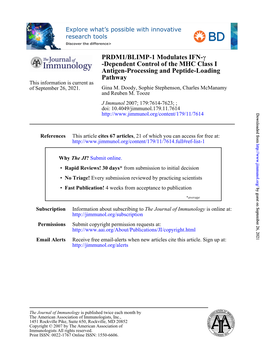 Pathway Antigen-Processing and Peptide-Loading