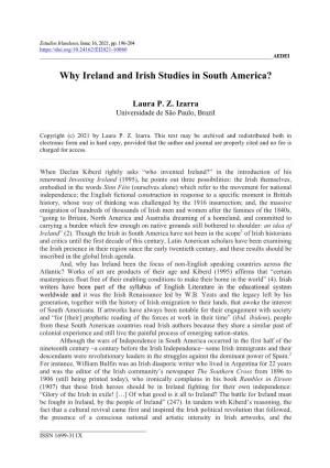 Why Ireland and Irish Studies in South America?