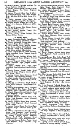 SUPPLEMENT to the LONDON GAZETTE, 24 FEBRUARY, 1942 No