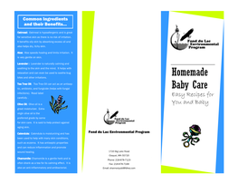 Homemade Baby Care Recipes