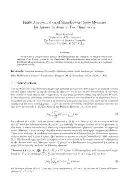 Finite Approximation of Sinai-Bowen-Ruelle Measures For