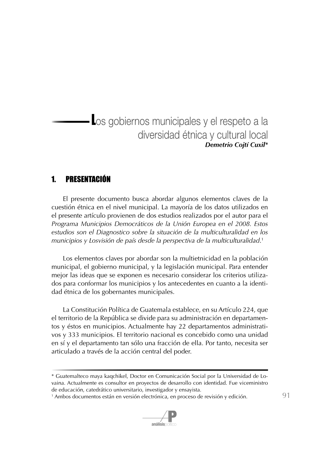 La Gestió N Municipal En Guatemala