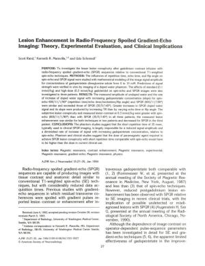 Lesion Enhancement in Radio-Frequency Spoiled Gradient-Echo Imaging: Theory, Experimental Evaluation, and Clinical Implications