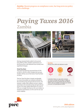 Paying Taxes 2016 Zambia